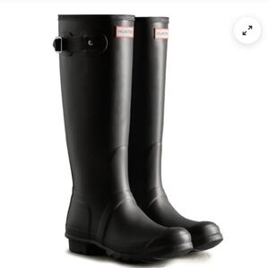 Hunter Black Tall Women's Rain Boots